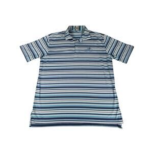 Peter Millar Summer Comfort Polo XL Desert Springs Golf Club Blue Striped Shirt
